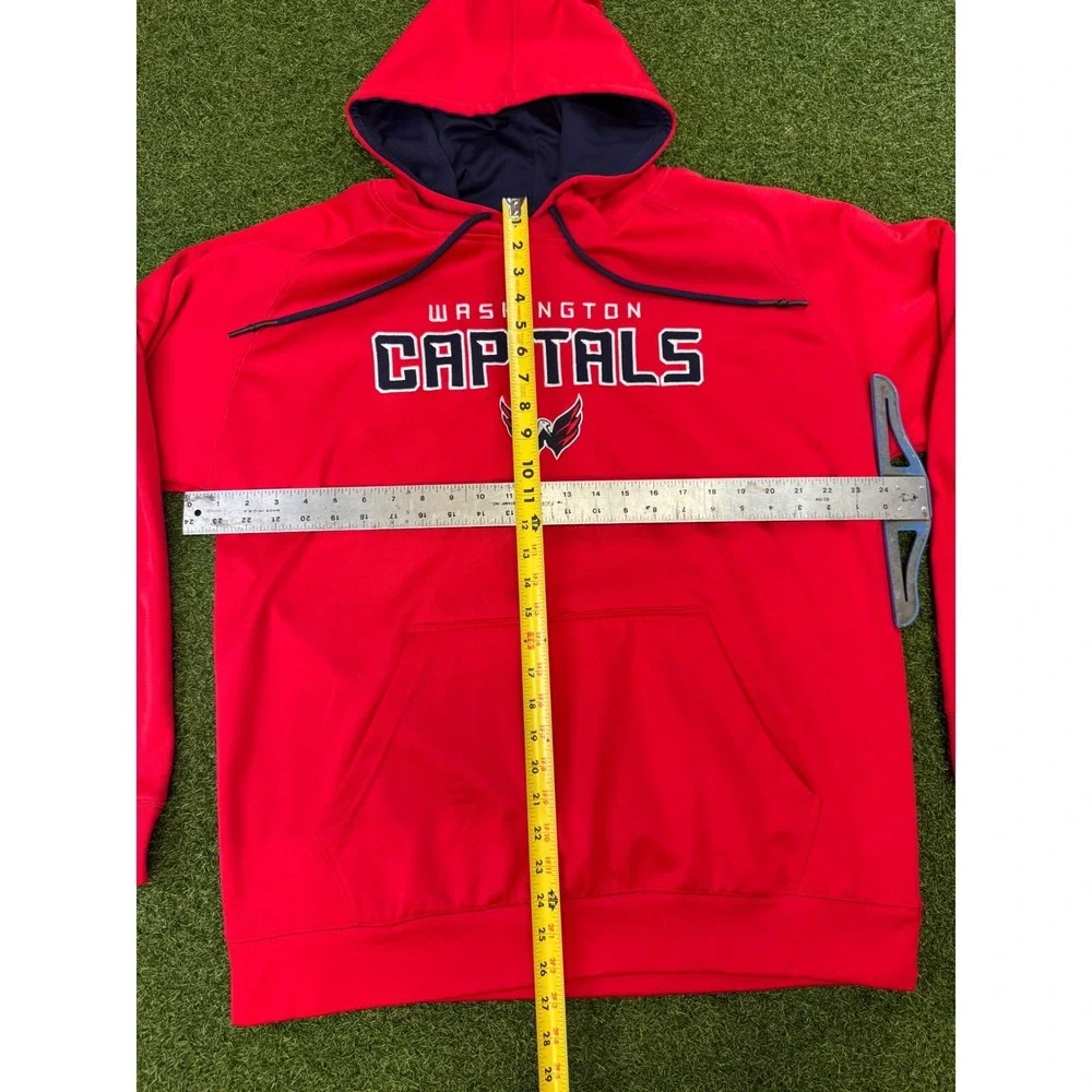 NHL Washington Capitals Hoodie Mens Large Red Performance Fleece Weagle Logo - Picture 6 of 7